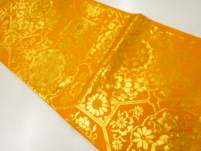 JAPANESE FUKURO OBI / WOVEN FLOWER CREST